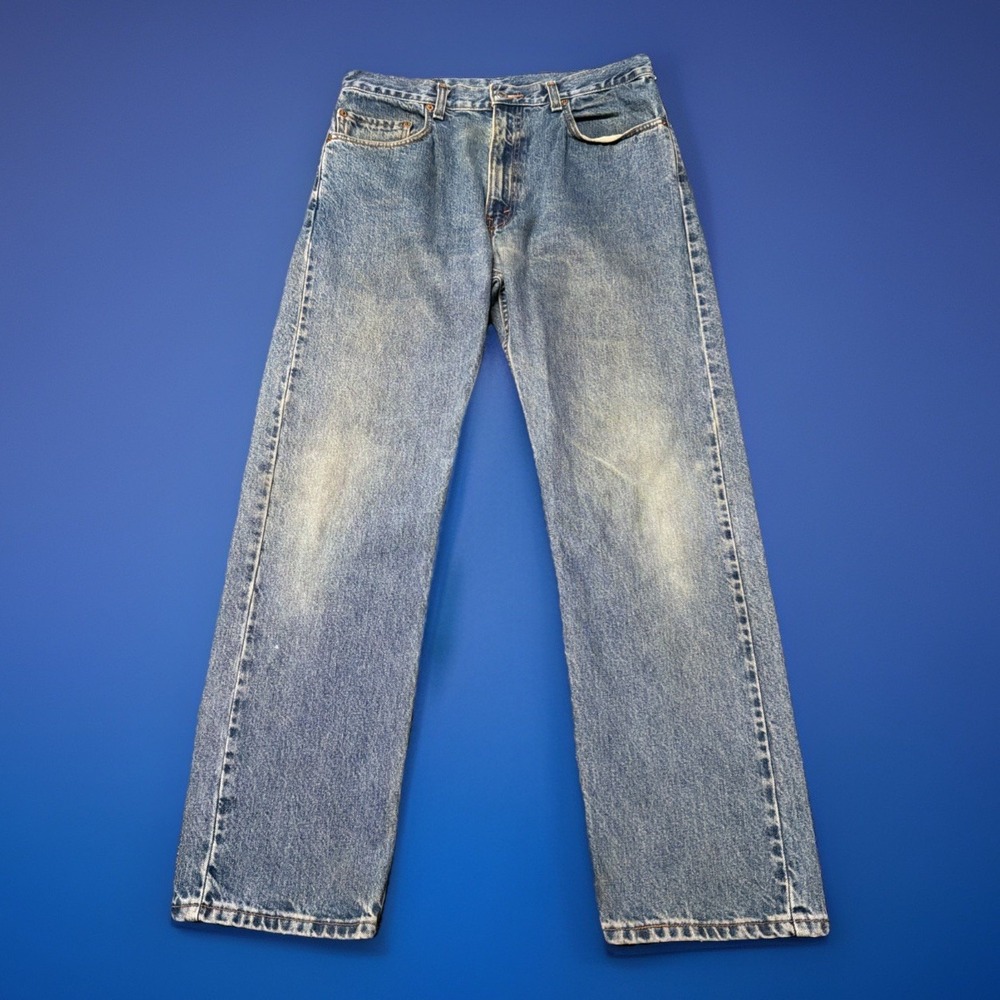 VTG‎ Levis 505 Jeans Mens 33x30 Blue Regular Fit Straight Y2K Great Fade